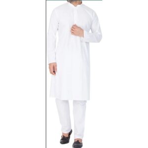 Kurta Pajama White Cotton